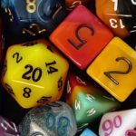 TTRPGkids - tabletop RPGs for kids, multicolored dice picture