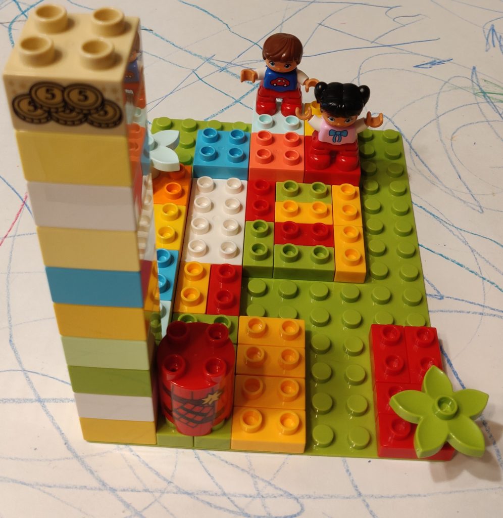 using duplo blocks as tabletop game pieces