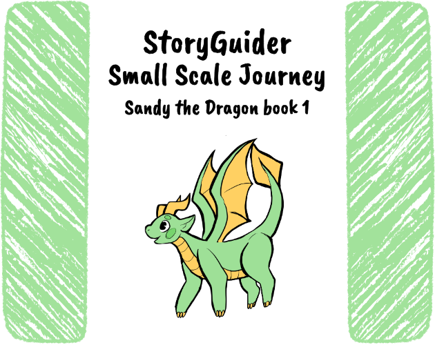 StoryGuider Small Scale Journey Sandy the Dragon book 1