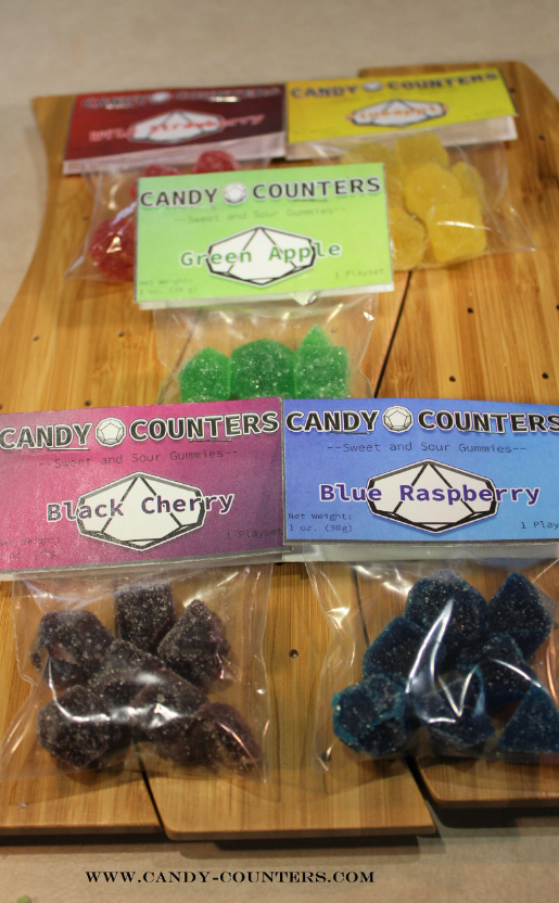 Candy dice from CandyCounters on Etsy