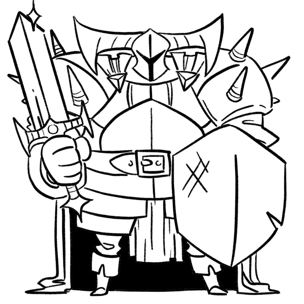 Starsworn - knight coloring page