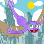 felt, friendship, and feelings purple puppet