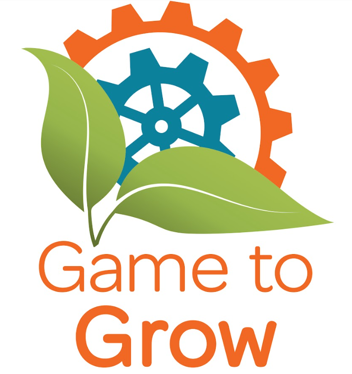 Game to Grow logo - a leaf and gear image with Game to Grow text underneath