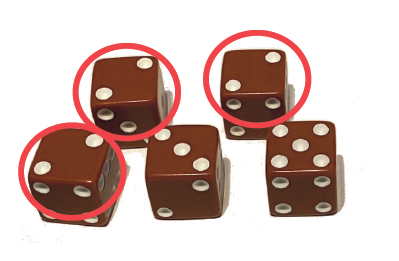 Good Nature tabletop RPG dice matching example