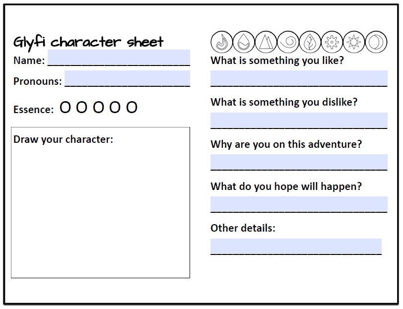 glyfi character sheet