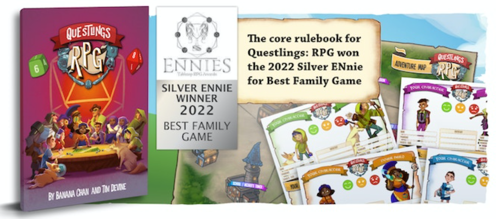Questlings won an Ennie for best family game