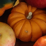Header image for food-based tabletop RPG list, shows pumpkins, apples, and a squash