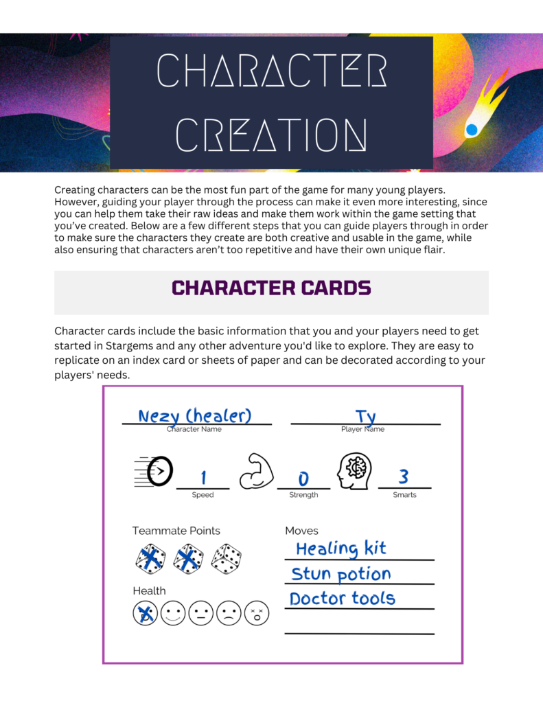 Stargems character sheet