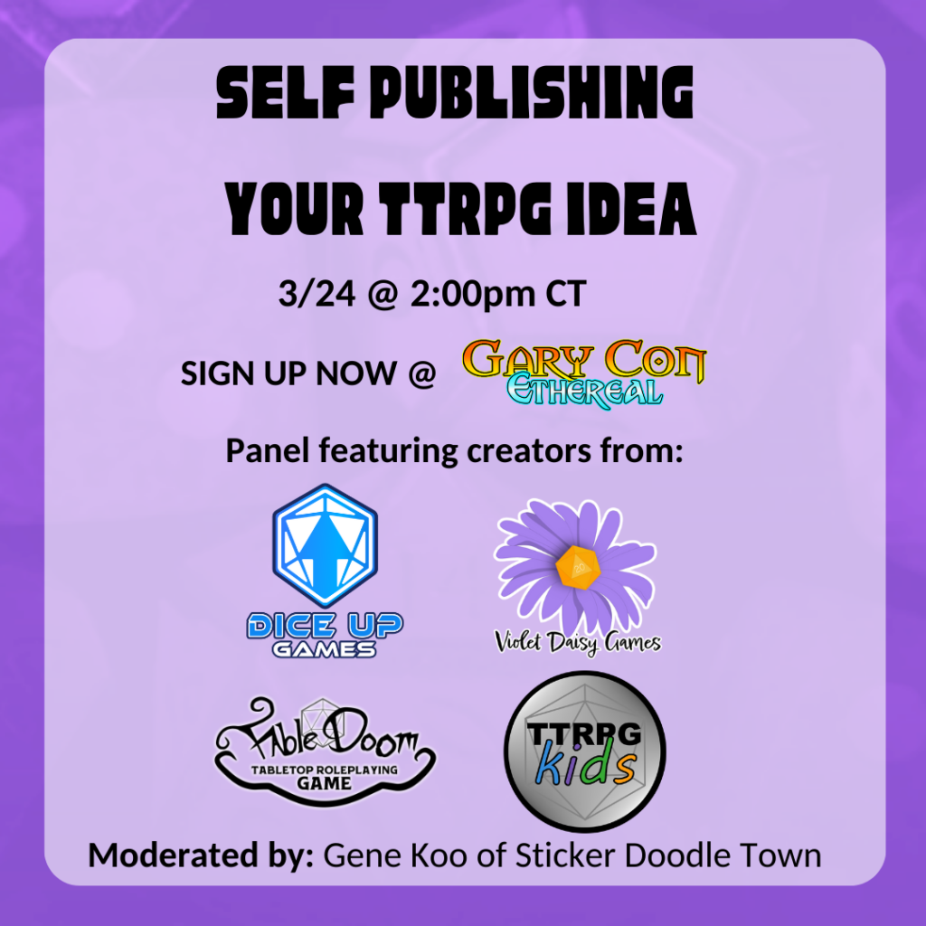Self publishing your TTRPG idea