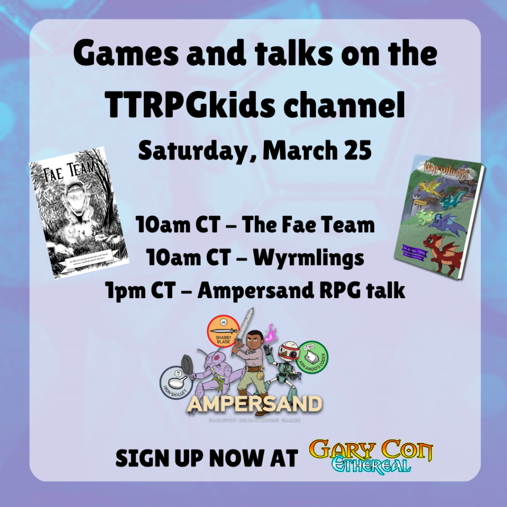 games and talks on the TTRPGkids channel