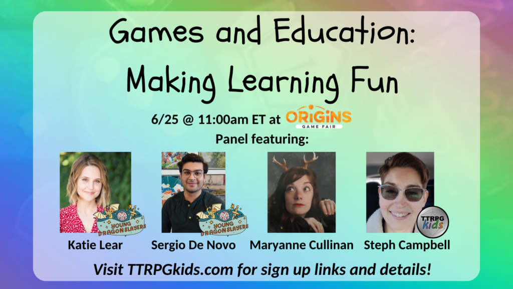 Games and Education, Making learning fun
6/25 @ 11:00