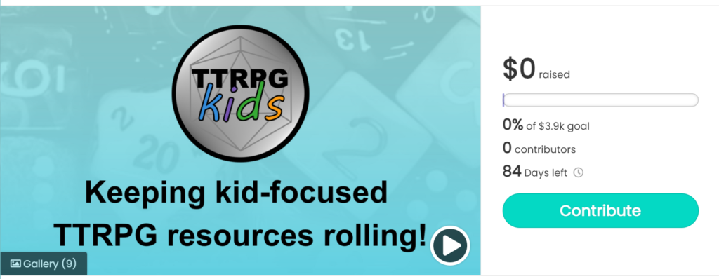 TTRPGkids crowdfundr launching June 15