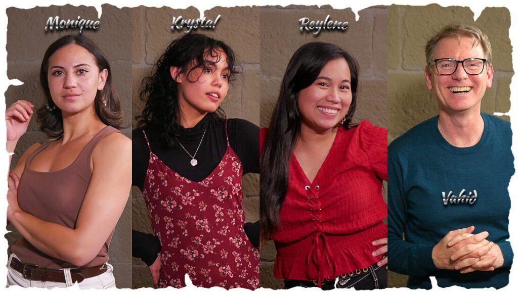 Image of the players and GM from Bards of Aratai
from left to right:
Monique
Krystal
Reylene
Vahid