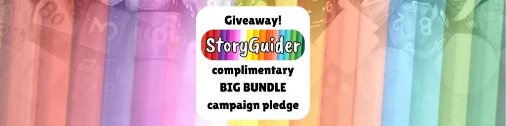 Giveaway StoryGuider complimentary BIG BUNDLE campaign pledge