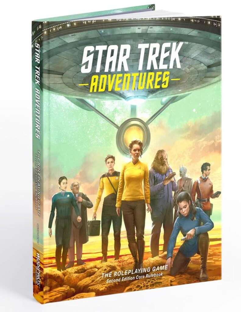 book mockup for the Star Trek Adventures TTRPG