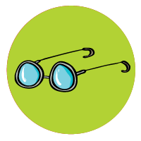 art of a pair of glasses (the smart token symbol)
