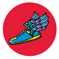 art of a winged show (the fast token symbol)