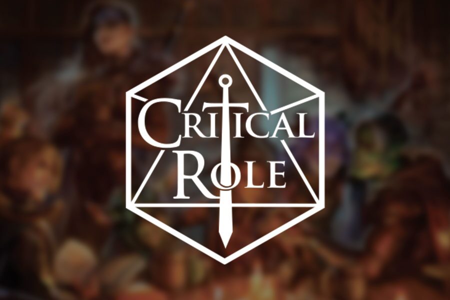 The Critical Role logo over a dark, blurred background