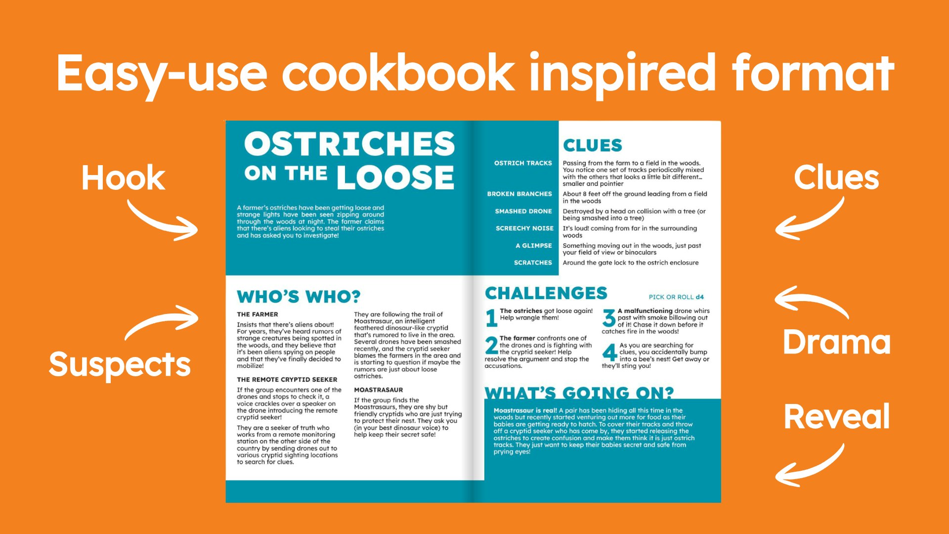 easy-use cookbook inspired format