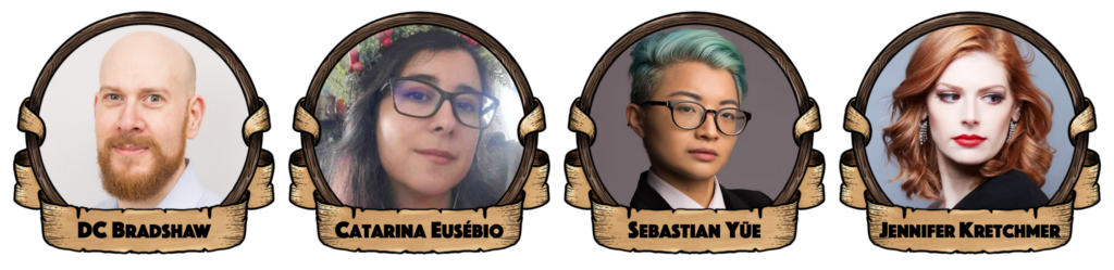 photos of the team members for the project. From left to right: DC Bradshaw, Catarina Usebio, Sebastian Yue, and Jennifer Kretchmer