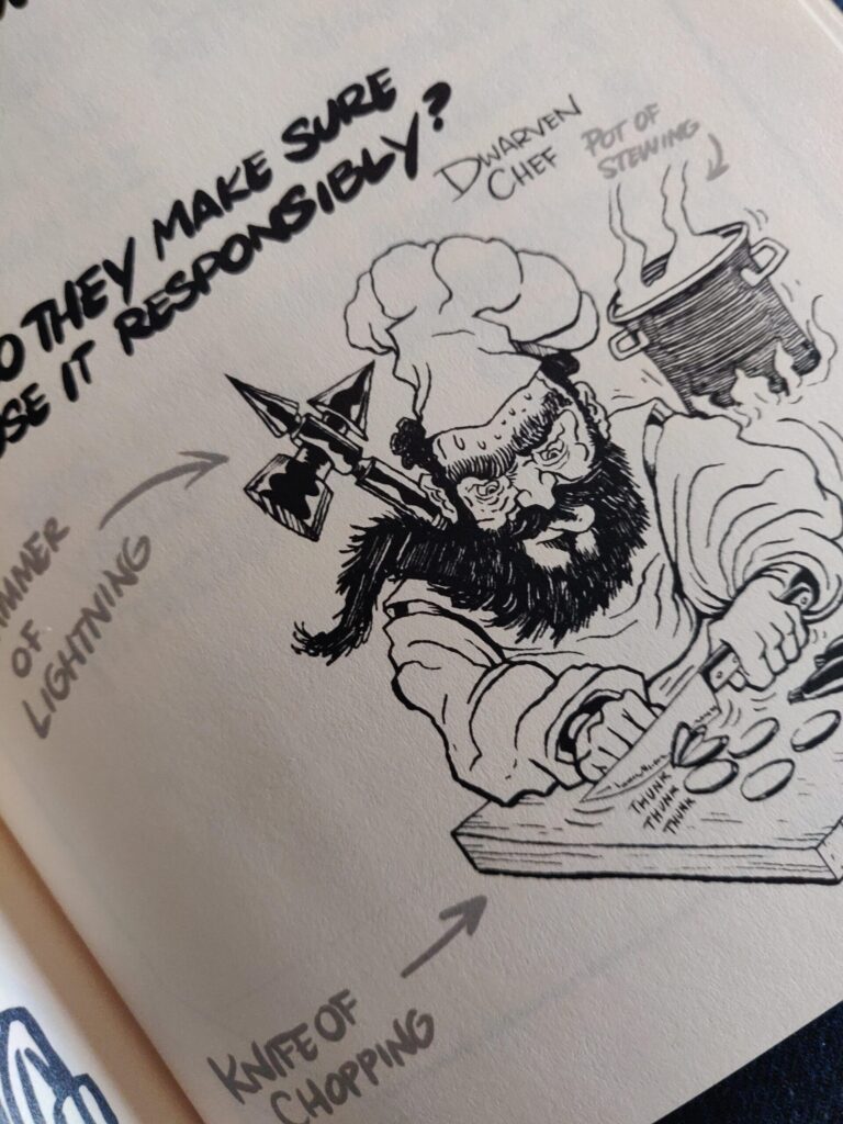 a photo of the dwarven chef from the magical objects section