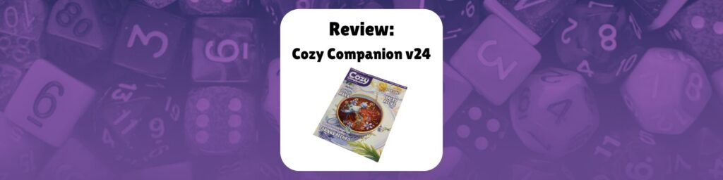 Review: Cozy Companion Vol 24 shows a photo of the cover of Cozy Companion vol 24