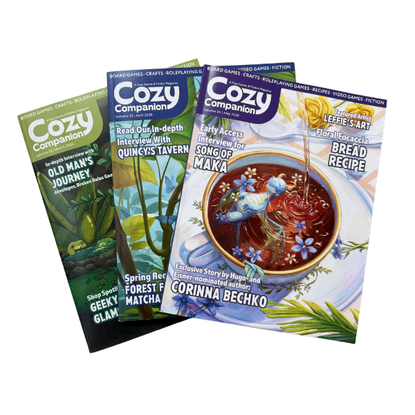 an image of three Cozy Companion magazines stacked on top of each other