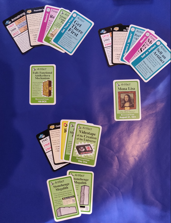a photo of the final hands from my example game